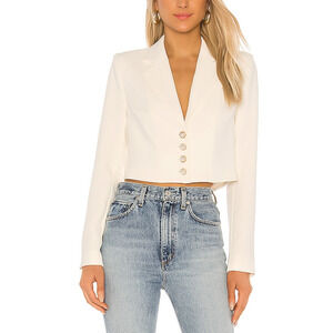 Lovers And Friends 'Honey' White Cropped Blazer Size XS - NWT